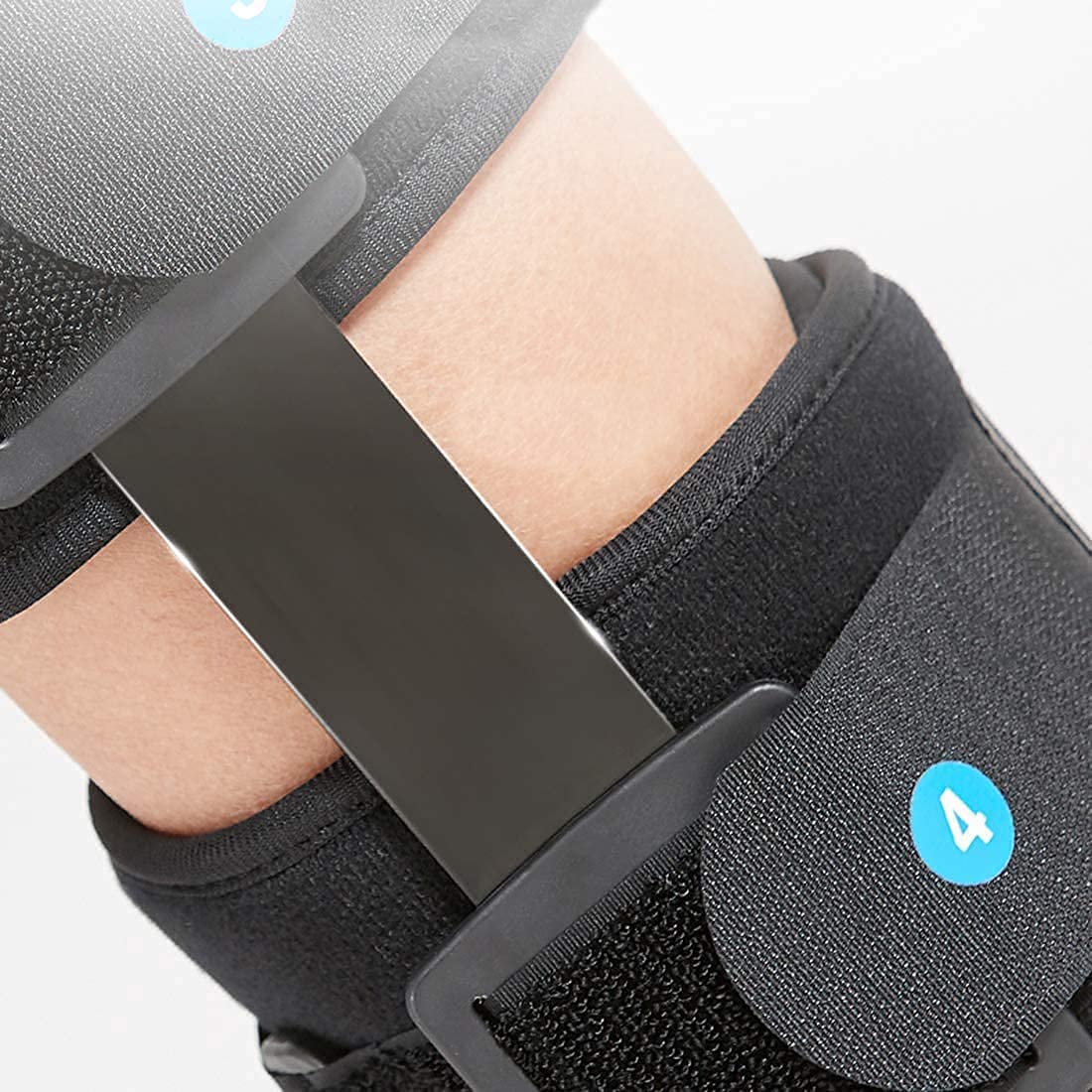 Rodillera ROM con Bisagras Ajustable, Soporte para Inmovilizador De Lesiones De Rótula, Protector Ortopédico Médico, Estabilizador De Pierna Completo, Ortesis De Rodilla, Férula
