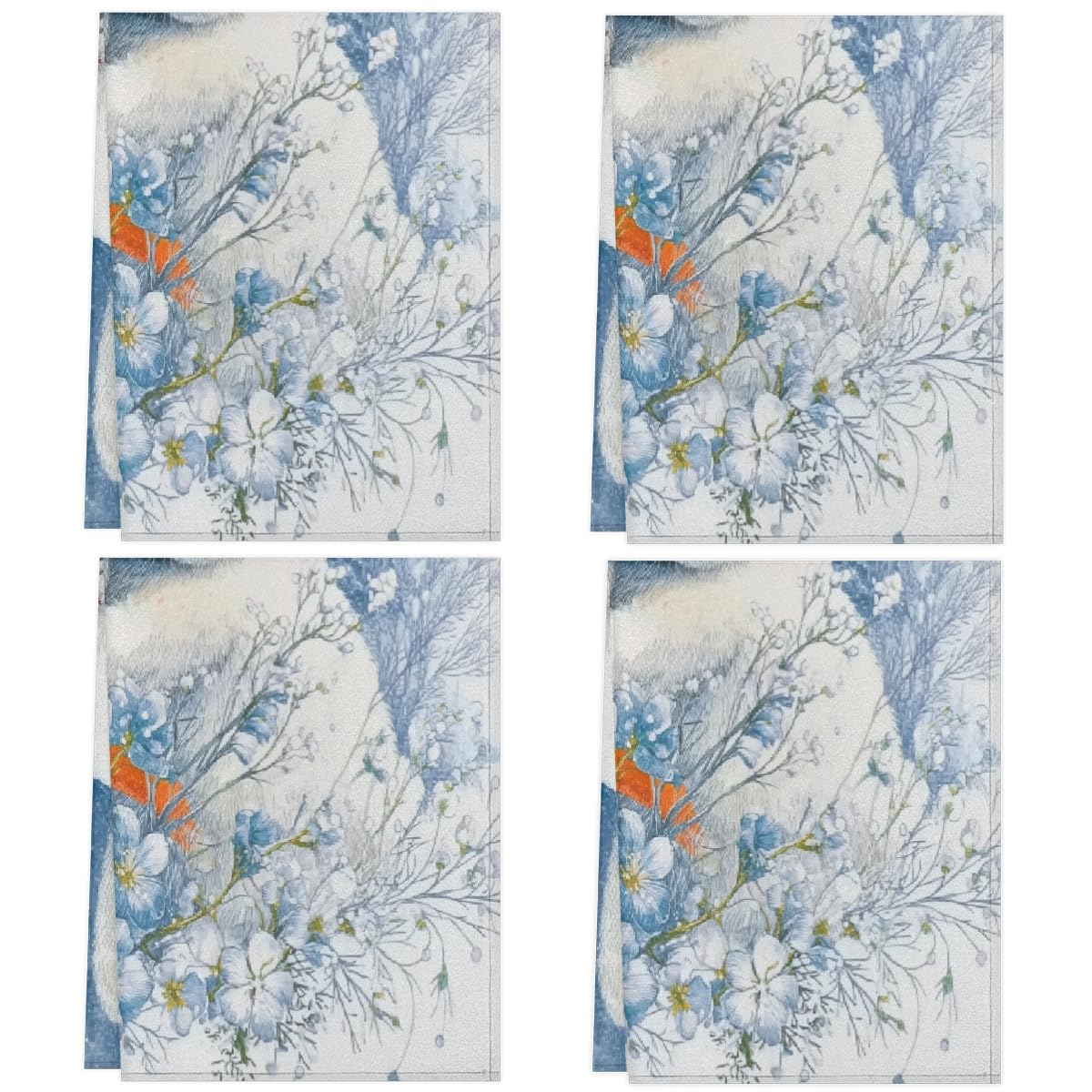 Torchons cuisine microfibre absorbants 45x72 cm lot 4 essuie-mains décoration salle de bain