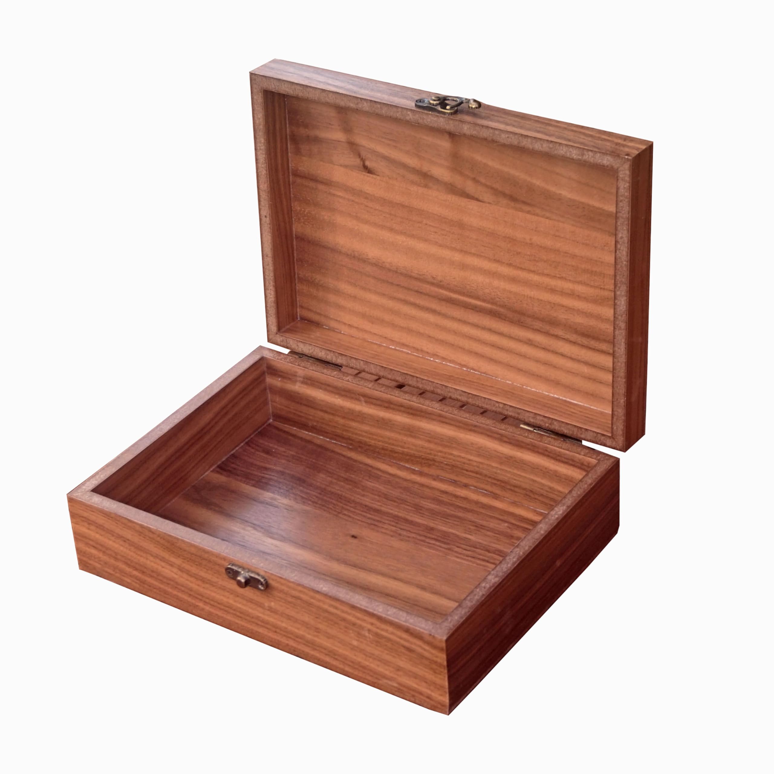 LONMAIX Handmade Walnut-Colored Keepsake Storage Box with Lid - Ideal Gift for Weddings, Anniversaries, Birthdays, or Travel Letters. Perfect for Home Decoration (Storage Box-25 * 18cm)