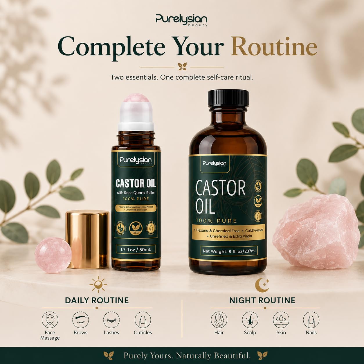 Organic Castor Oil Pack Kit, 4-Piece Cotton Wrap Set