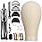 SZCY LLC 23 Inch Canvas Block Wig Head, 47 Inch Wig Stand Tripod with Head, Mannequin Head for Wigs Display with Wig Caps, T C Pins Brush