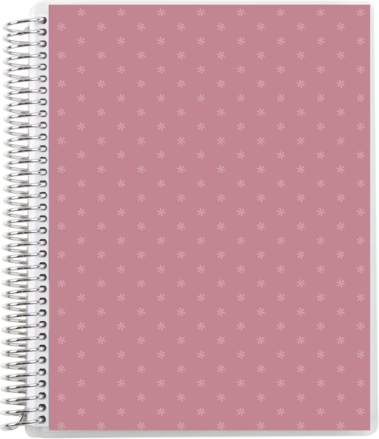 Erin Condren 8.5" x 11” Dot Grid Spiral Notebook, 5mm Dotted Layout with 80 Lb. Paper, Canvas Asterisk Cover, 160 Dot Grid Notebook Pages, Platinum Coil, Stickers Included