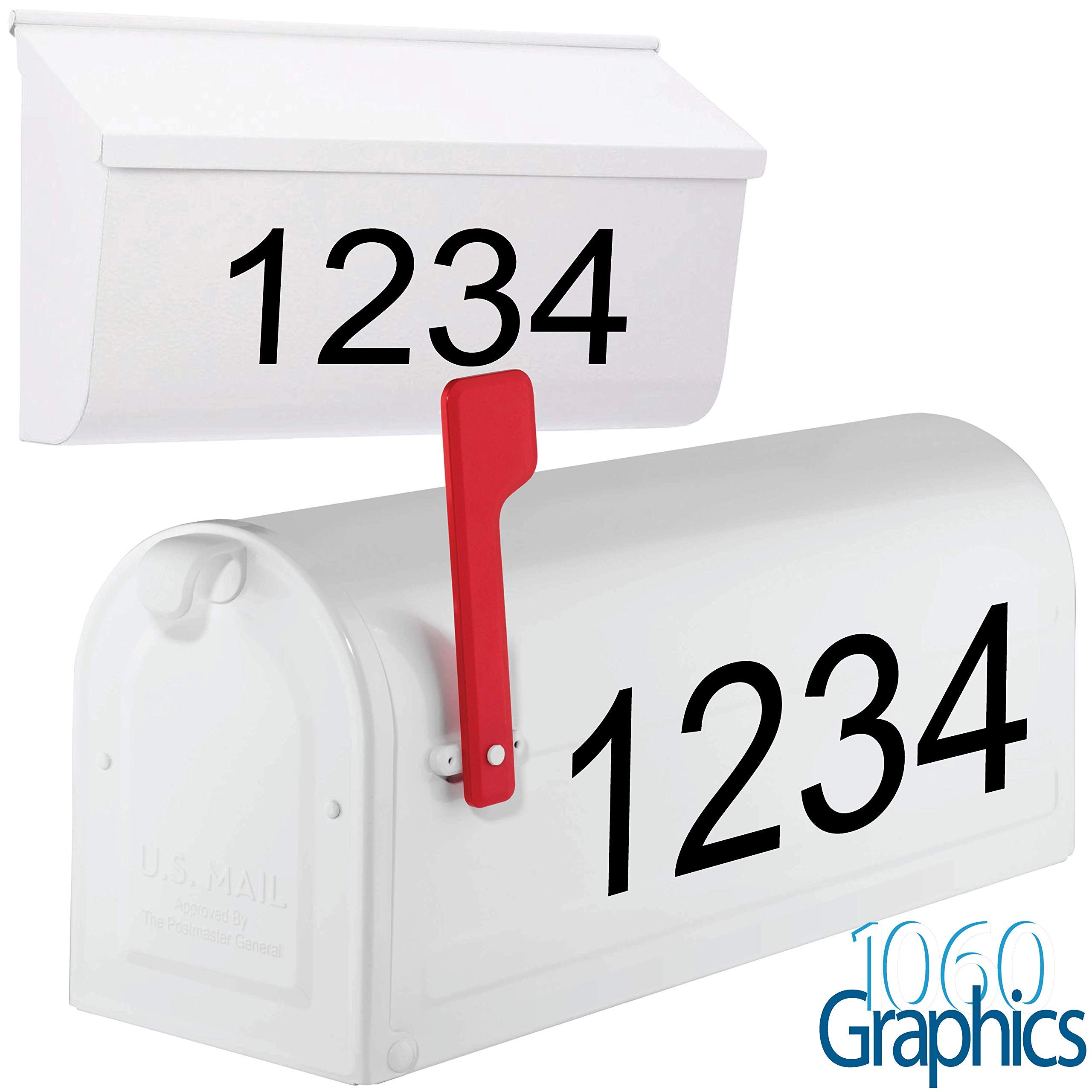 Reflective Extra Large Classy House Numbers Mailbox Decals Address Sign