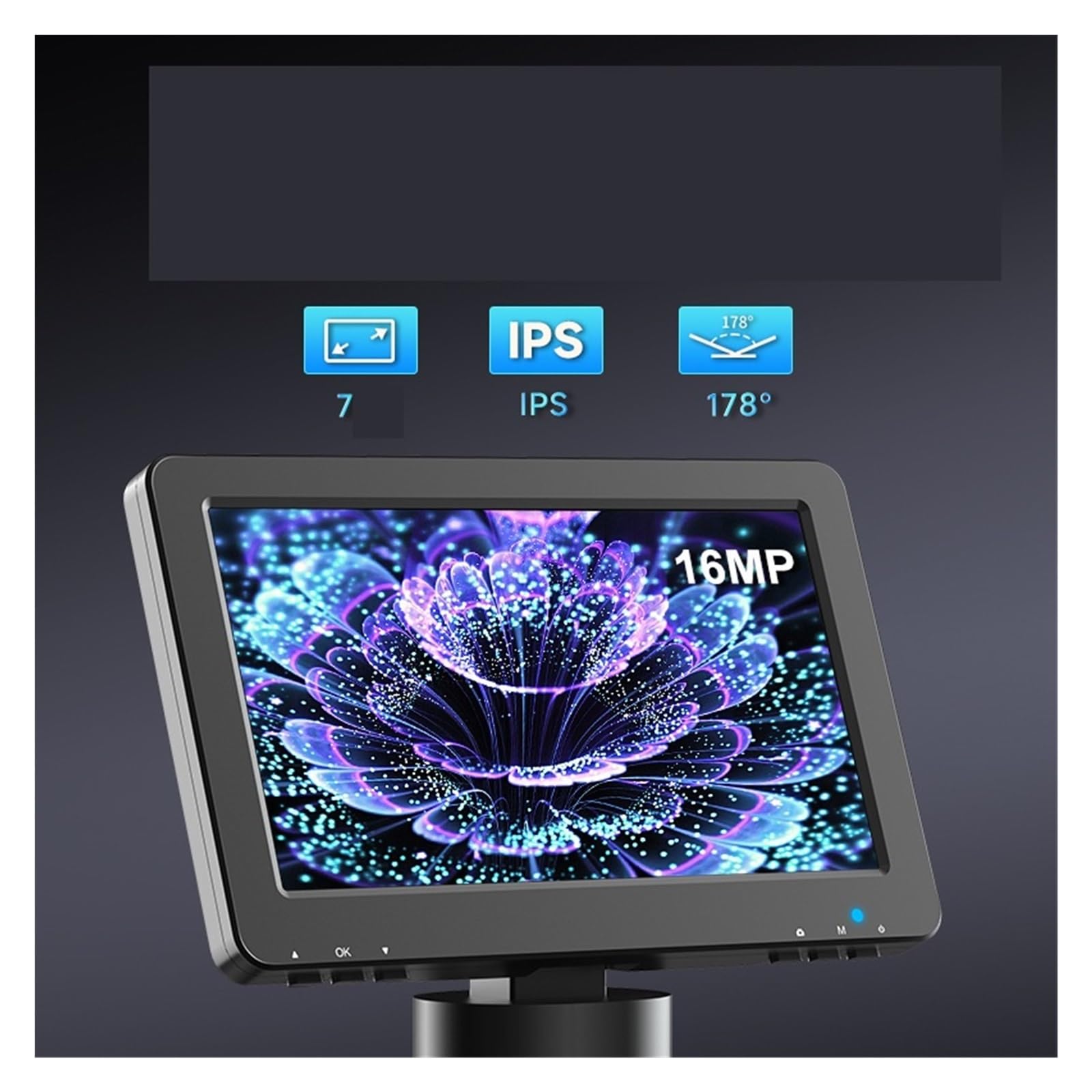 Mikroskop cyfrowy, Mikroskop 16 MP 7 Cali 8 LED 1080 P HD Cyfrowy Ekran LCD | 5M, 10M, 8M, Elektroniczny, Automatyczny, 1200x, Przemysłowy, Lupa