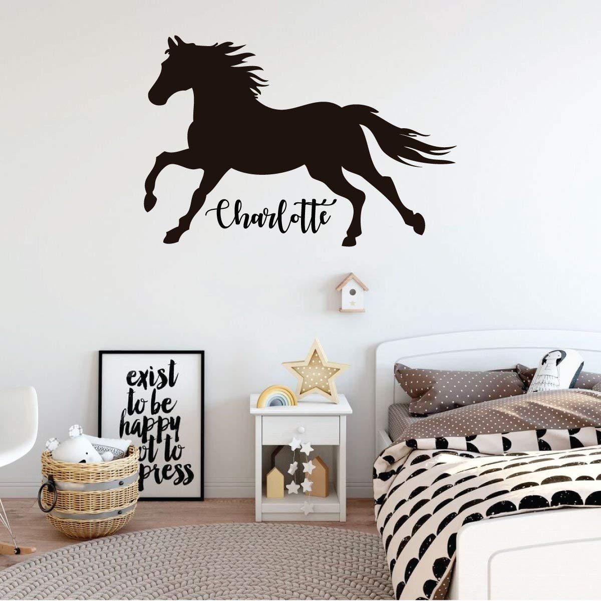 Horse Wall Decal Personalized Vinyl Decor for Girl's