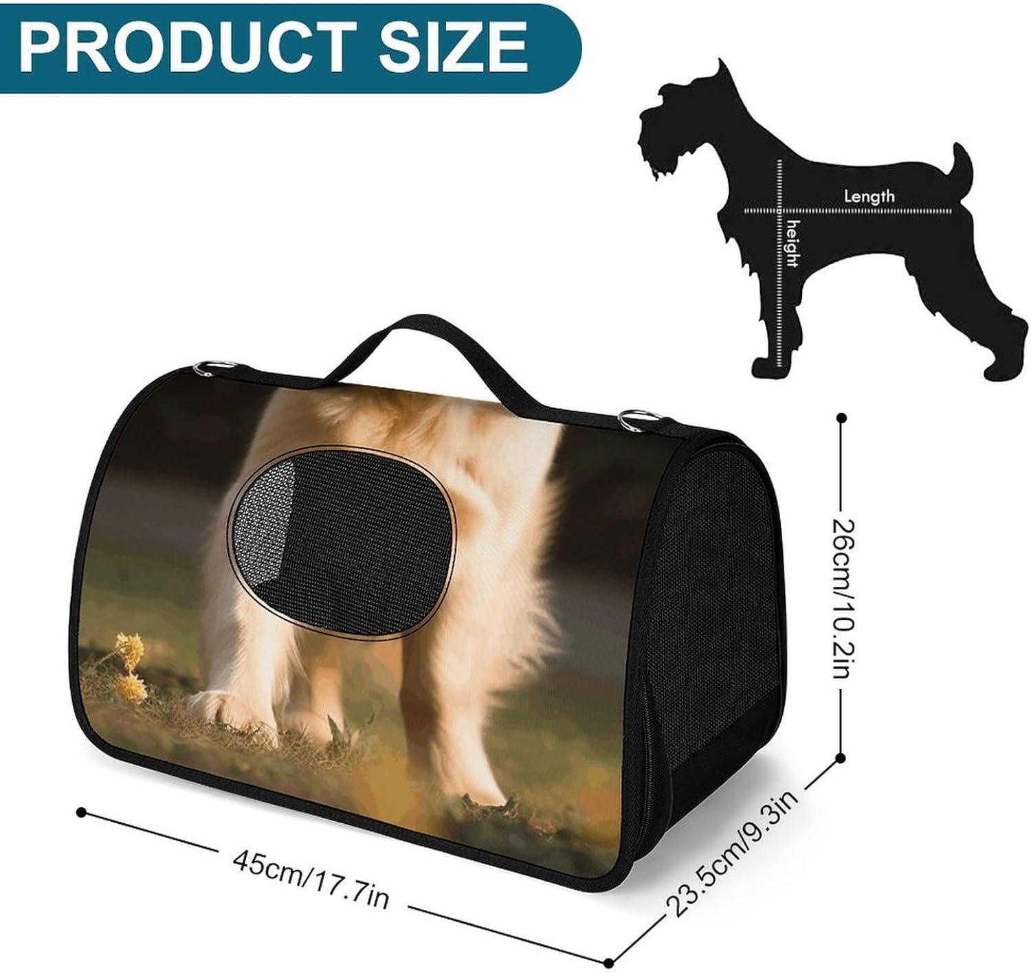 Pet Handbags, Golden Retriever Dog Printed Pet Handbags,folding Pet Bags,new Pet Handbags,universal Pet Handbags, 45X26X23.5cm