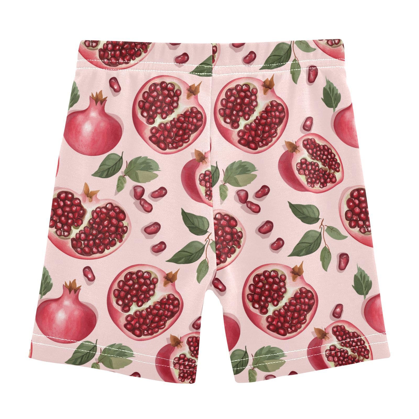 Teen Girls Shorts Stretchy Cotton Compression Shorts Outfits Clothes for Performance 10T Fresh Pomegranate Fruit