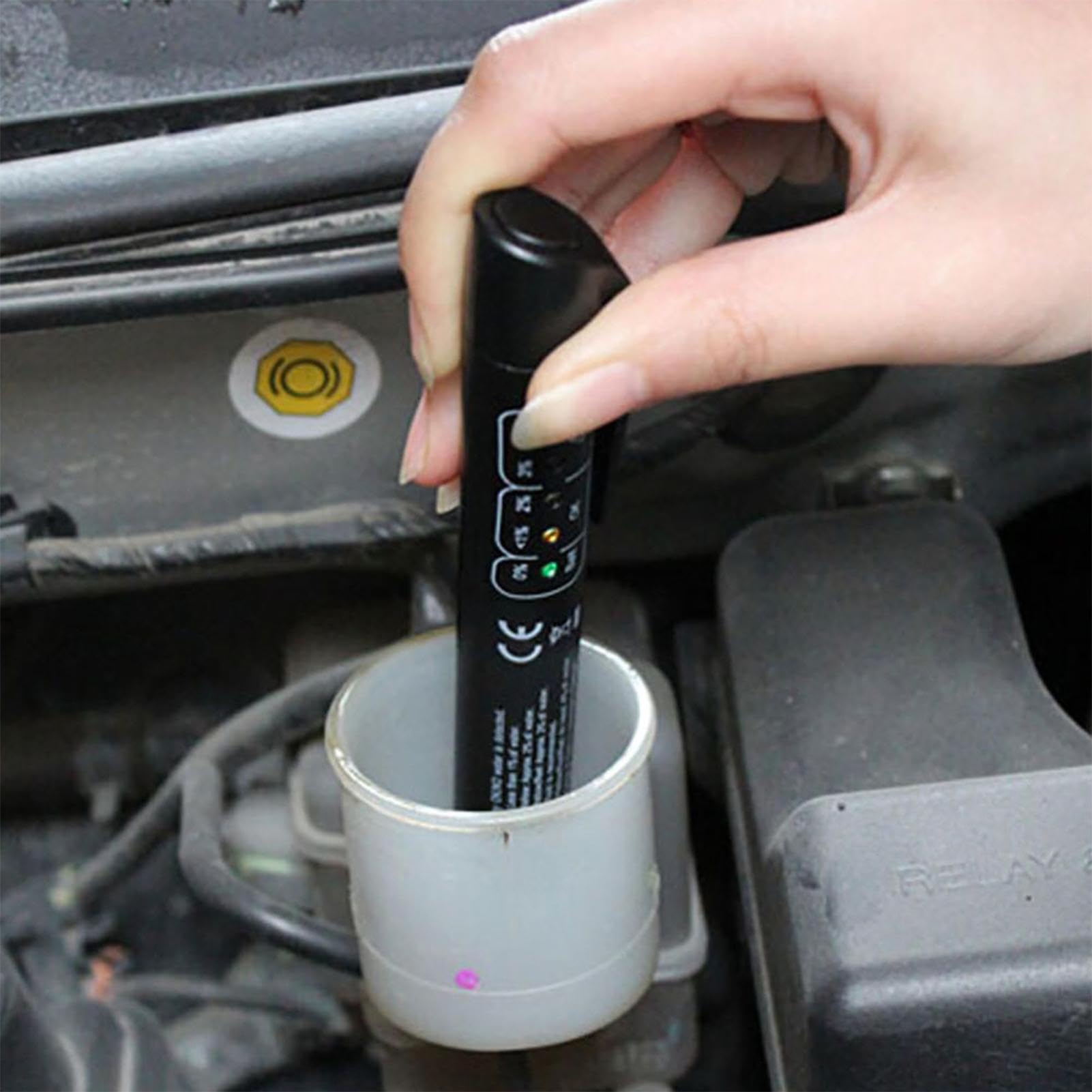 Tester per Olio dei Freni, con retroilluminazione Che Cambia Colore, Penna per Test 'Olio dei Freni, per Principianti, Professionisti, conducenti, Garage, officine, officine