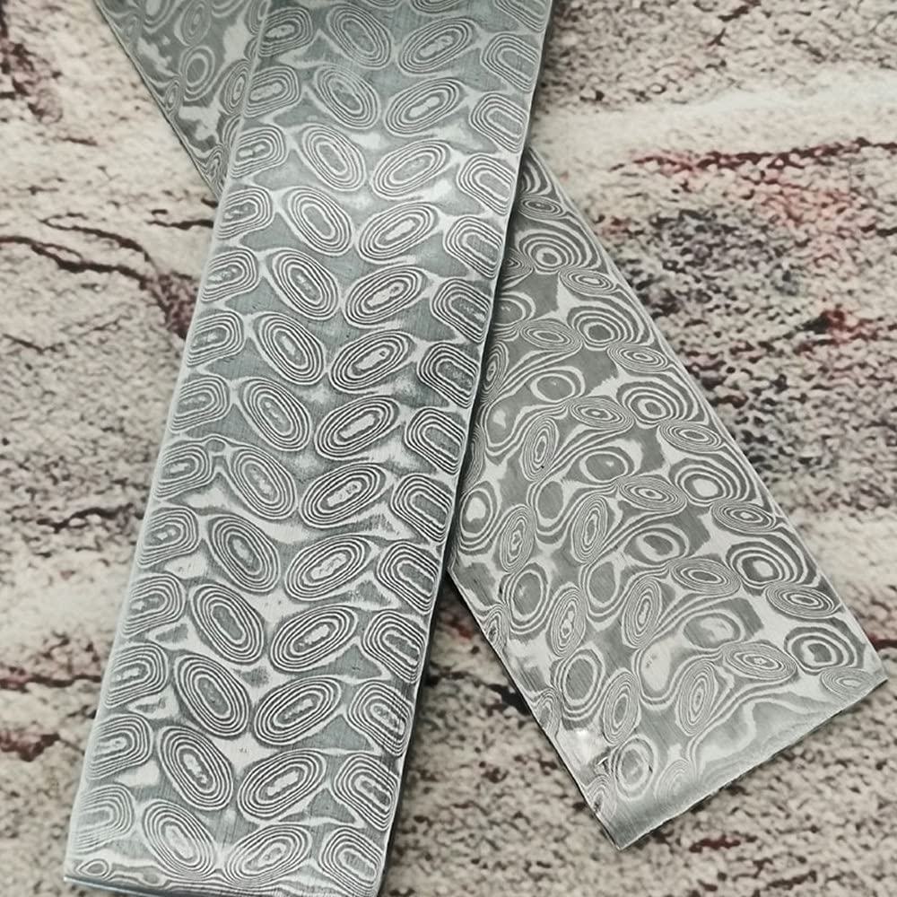 Fait à la Main VG10 Damas Barre de Billettes en Acier Inoxydable pour Couteau Fabrication de Lame Vierge | Fabrication de Bijoux | (220x30x3mm,Paddy)