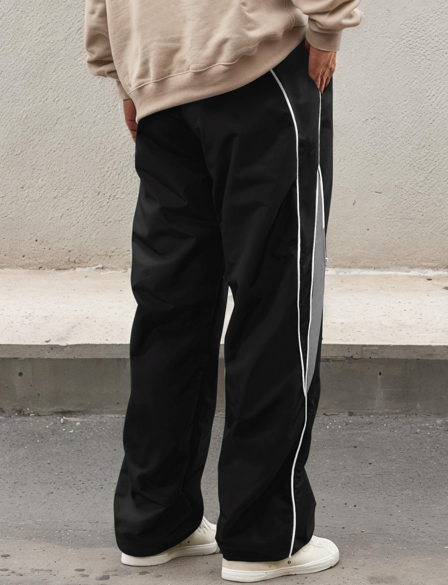 AIEOE Y2K Streetwear - Pantaloni da jogging da uomo, per il tempo libero, con pistagna