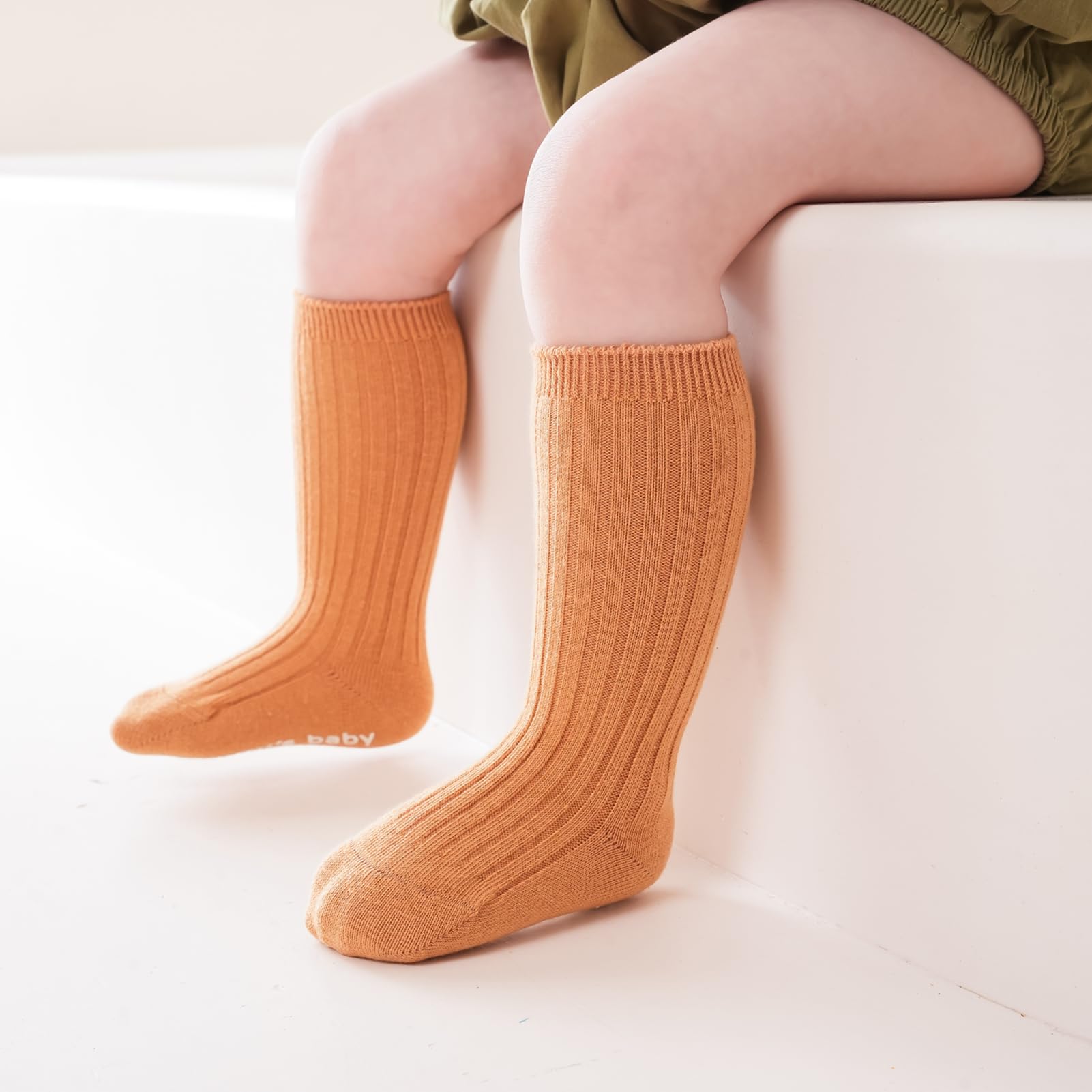 Zumou Calcetines antideslizantes hasta la rodilla para niños y niñas