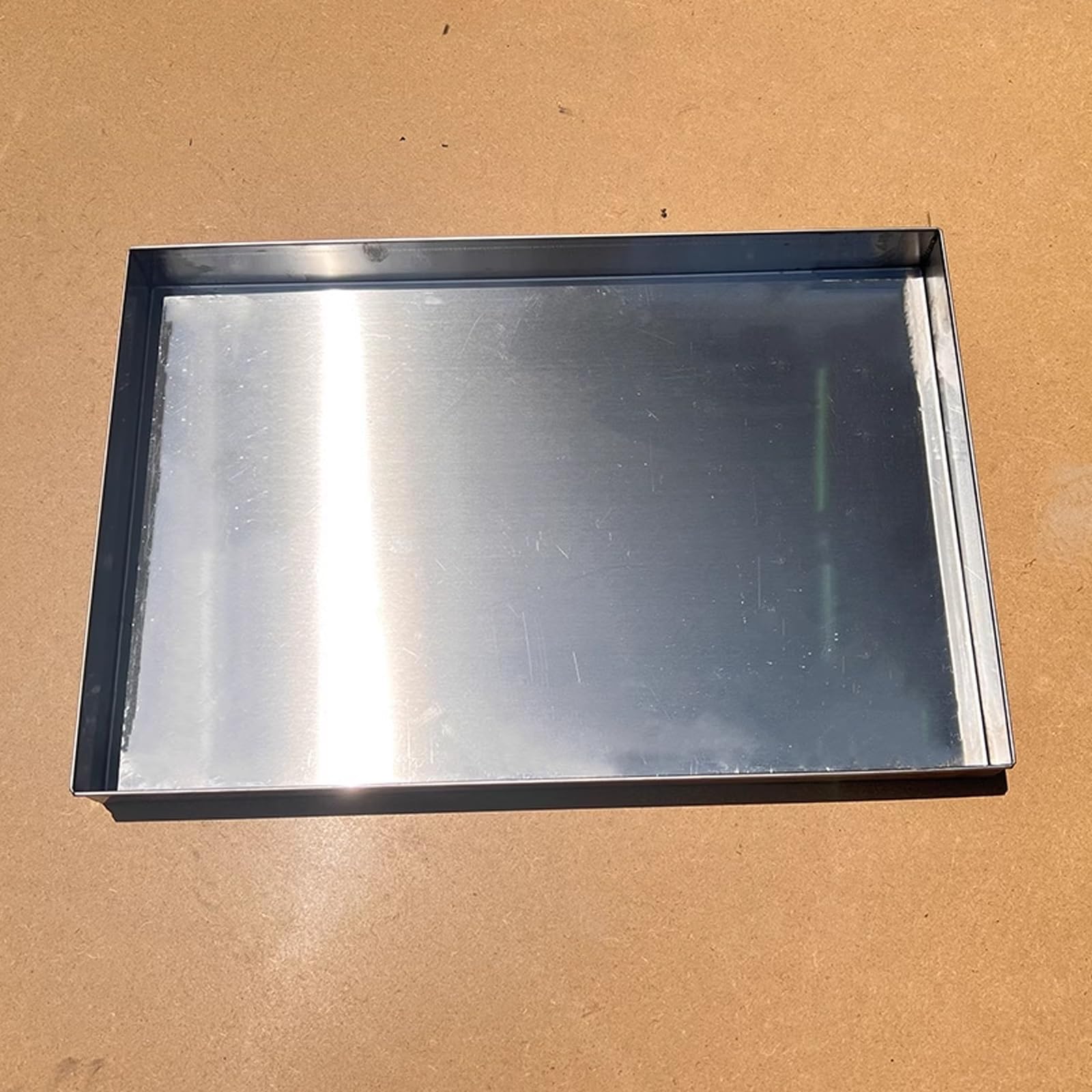 Taca odpływowa ze stali nierdzewnej 304 do klimatyzatora o wysokości 5 cm szczelna konstrukcja, taca na wodę do roślin domowych, 60 x 70 cm