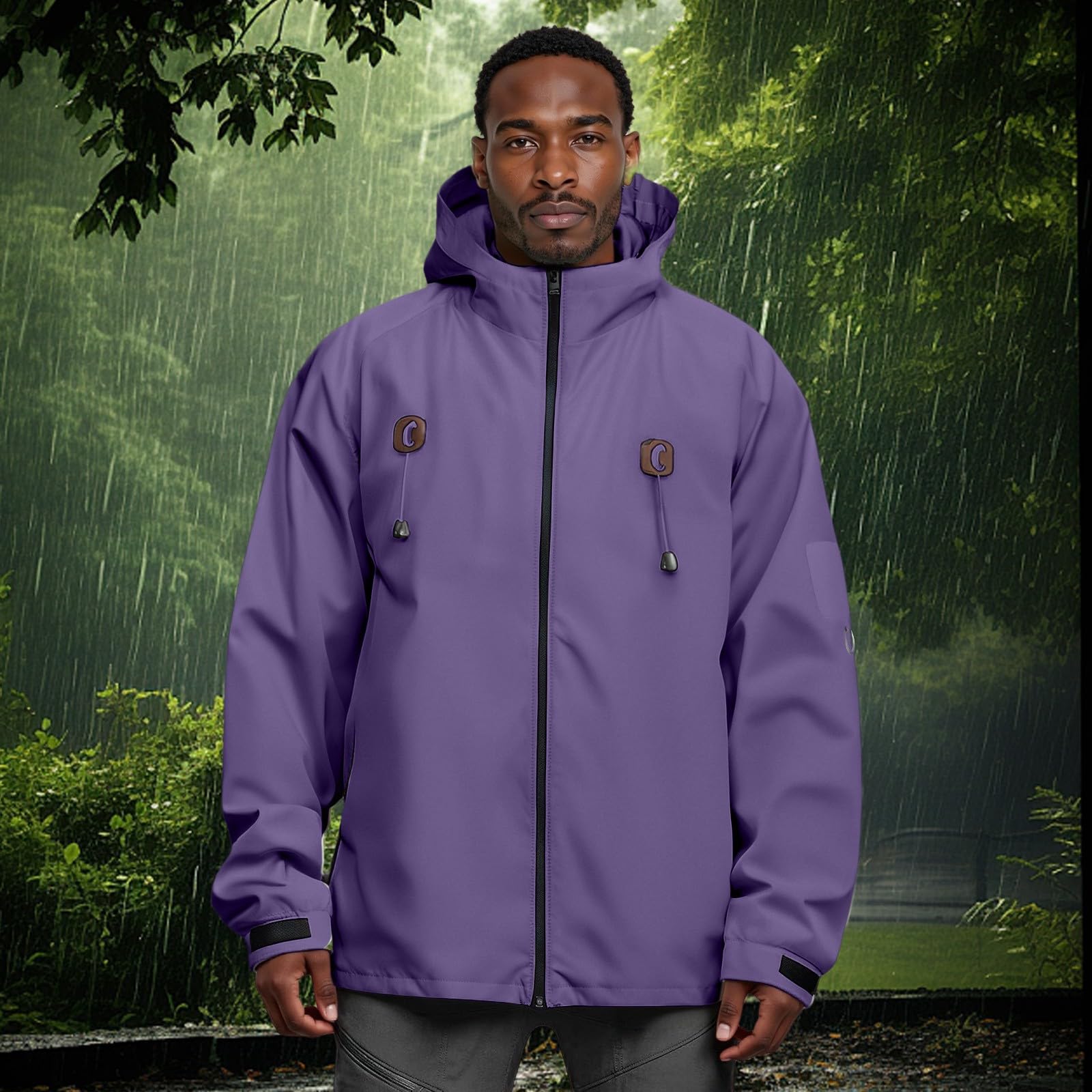 Chubasquero para hombre, impermeable, transpirable, 3XL, cortavientos con