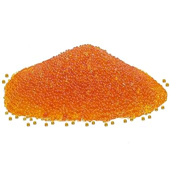 Orange Premium Indicating Silica Gel Beads- Reusable Desiccant Beads Silica Gel Rechargeable Moisture Absorber Silica Gel Desiccant (2 LBS)