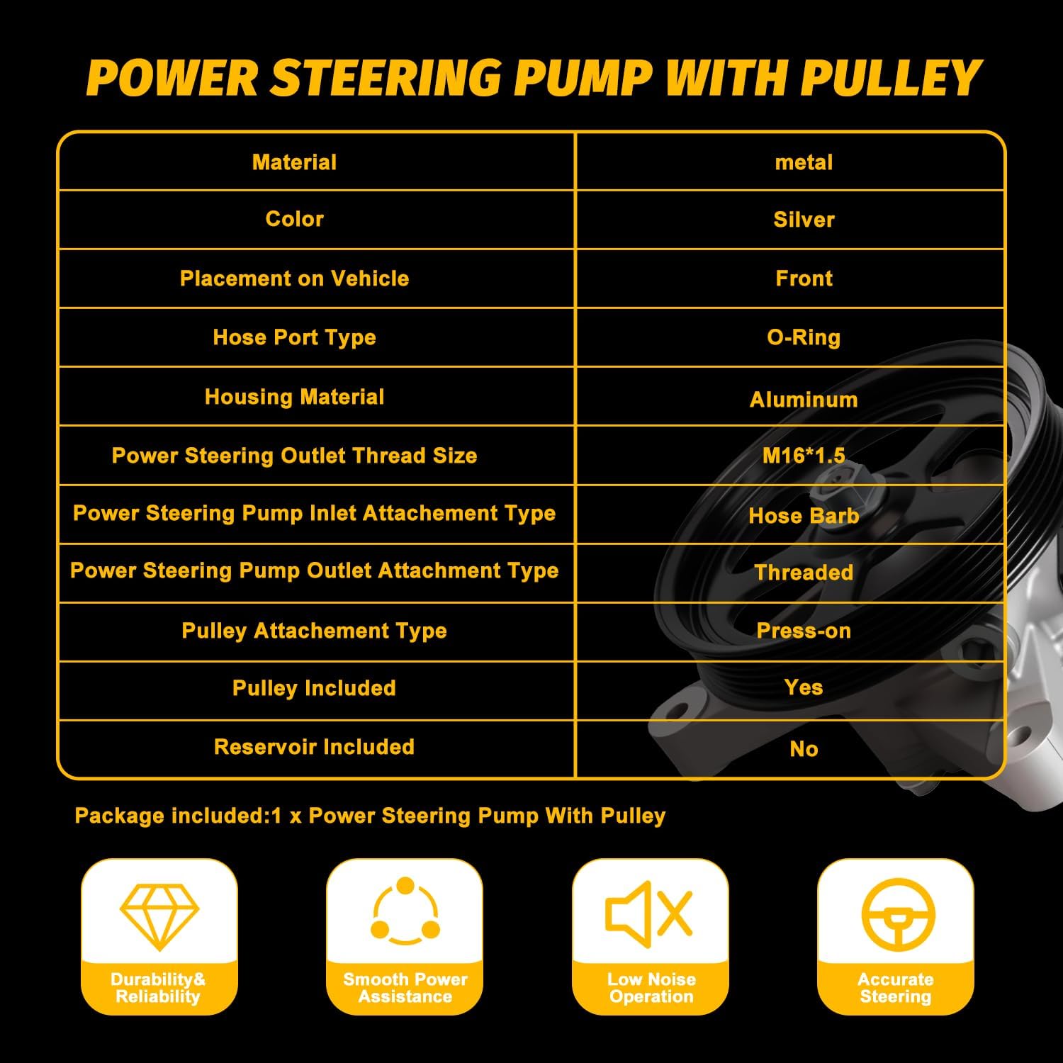 21-5441 Power Steering Pump with Pulley for Acura TL 2007 2008 3.5L,Power Steering Pump for Honda Pilot 3.5L 2005 2006 2007 2008,for Acura TL 3.2L 2004-2008,56110RDAA01 56110PVJA01
