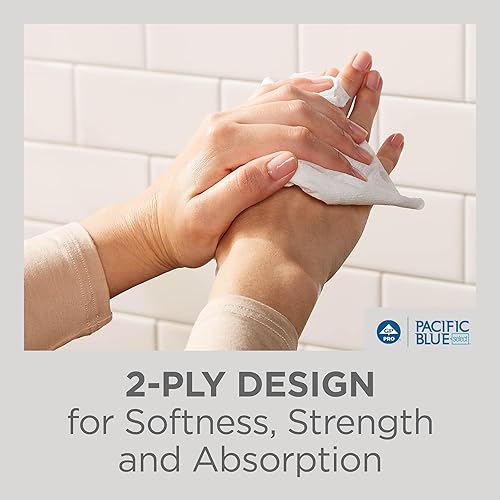 Miniatura 7 de Pacific Blue Select selección Pacific Blue Toallas de papel plegadas de alta calidad de dos capas de GP PRO color blanco 21000 125 toallas por