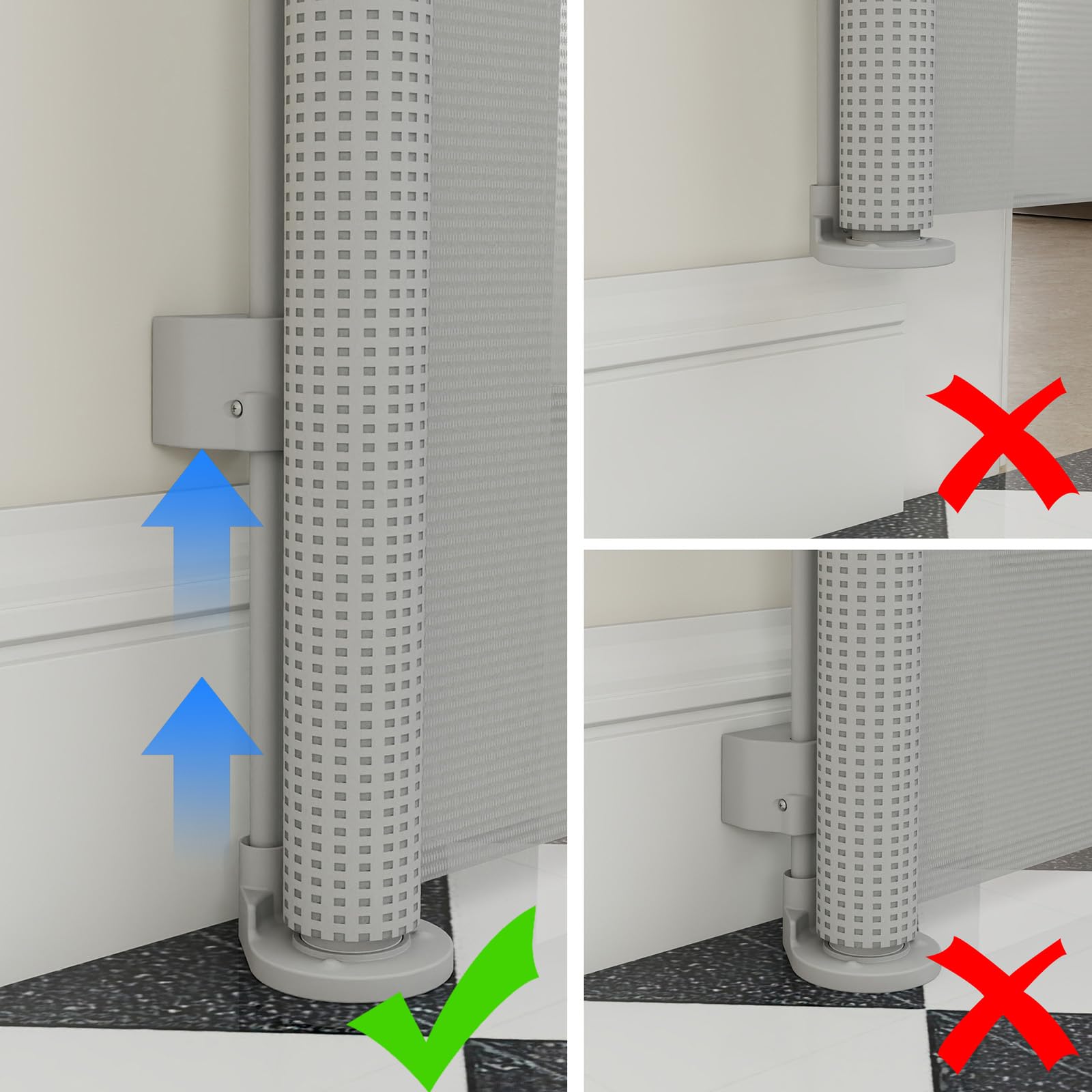 Barriera di sicurezza retrattile, scala per bambini da 0 a 180 cm, barriera retrattile per bambini, barriera di sicurezza arrotolabile per scale corridoio, interni ed esterni