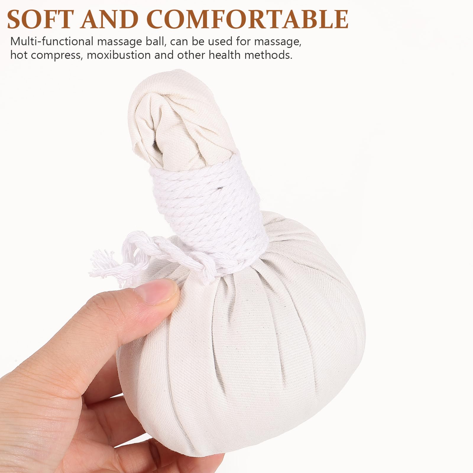 SEWACC Lot de 2 balles de massage thaïlandaises à base de plantes, Spa Thaïlandais Massage Aux Compresse Boule Sacs Chauffants et aromatique pour spa et détente à domicile