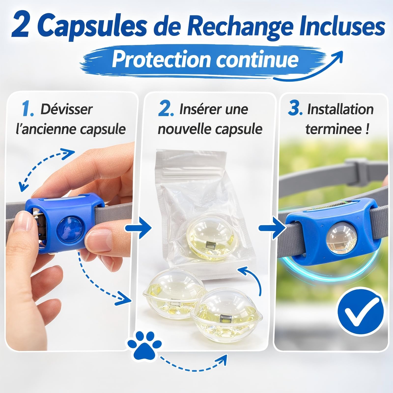 Collier Anti Puces pour Chien, RéGlable Collier Chien, Pendentif RéPulsif Aux Huiles Essentielles avec 2 Capsules RemplaçAbles, éTanche, Durable (Rose,2pcs)