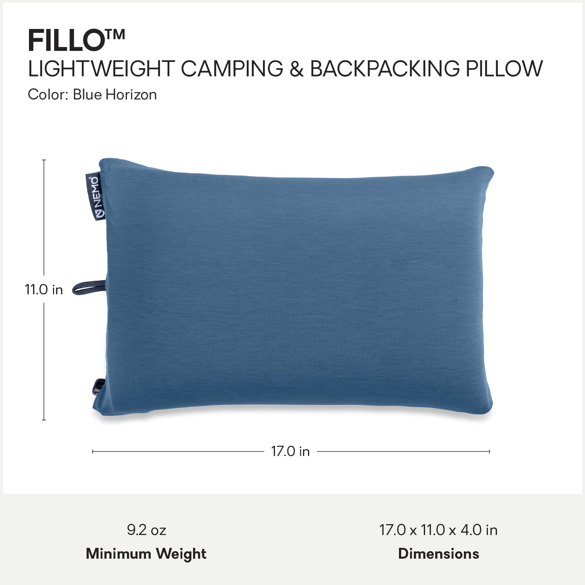 NEMO Fillo Camping Pillow - Blue -2
