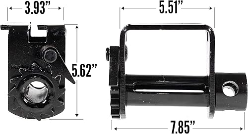 Miniatura 2 de US Cargo Control Cabrestante deslizante de perfil estándar para pista doble L, cabrestante de acero duradero, soporta hasta 20 pies de cincha, se