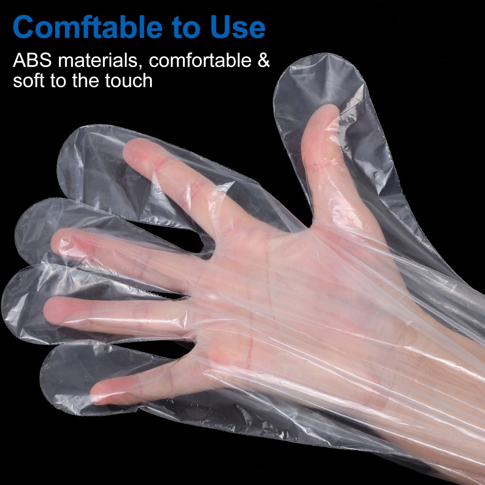Beavorty Veterinary Gloves, 50PCS Plastic Film Long Arm Glove Full Arm Shoulder Length Cattle Sheep Insemination Glove for Farm (Clear) - Image 3