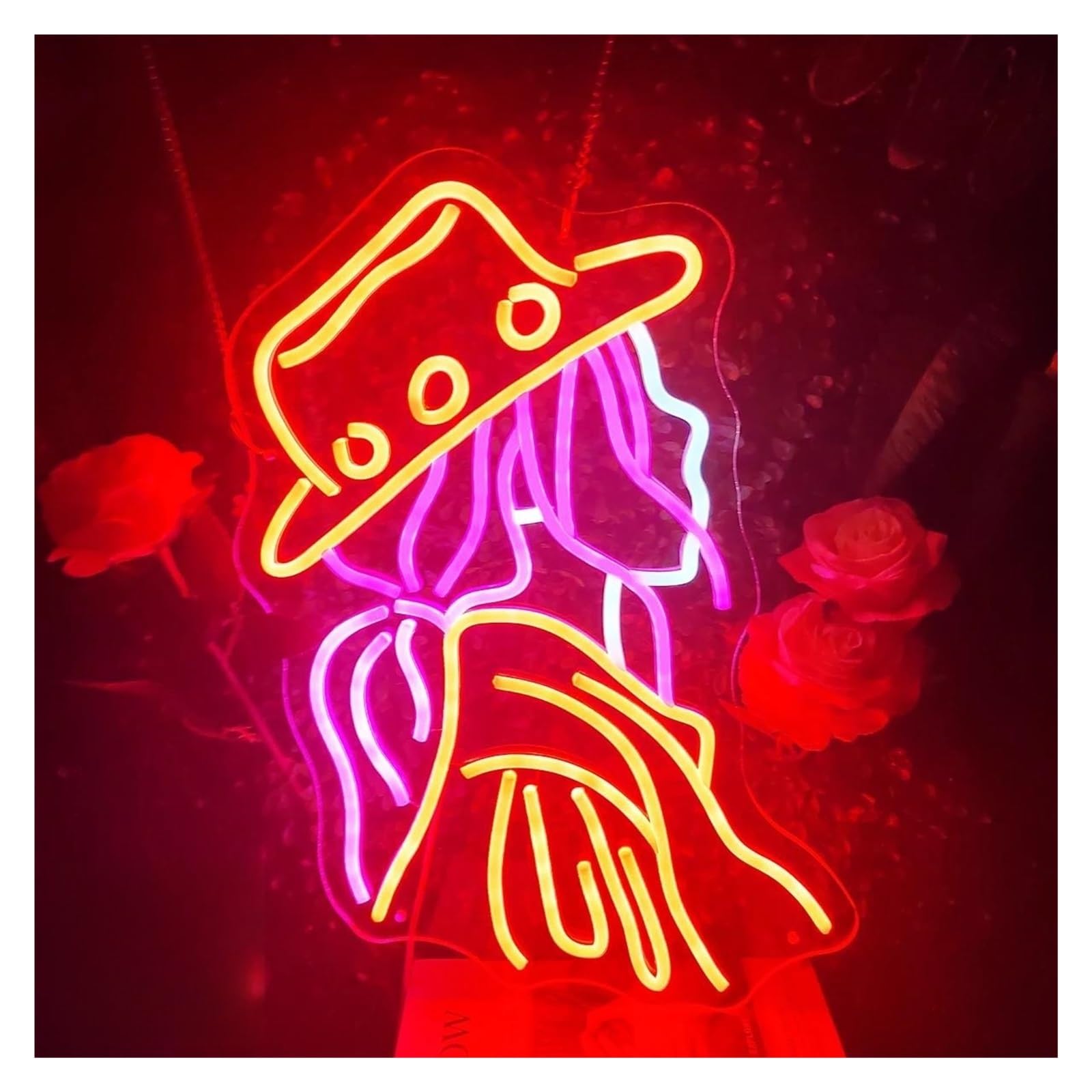 LEMST Sign Lamp Girl Neon Signs USB Powered Women Neon Lights Suitable for Bistro Man Cave Birthday Party Decor Glow Sign 31cmx51cm