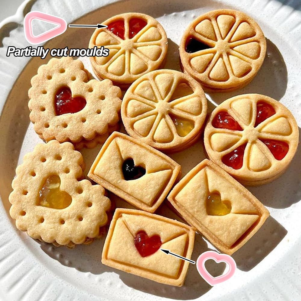 3pcs Mini Herz Ausstechformen Set Zitrone Umschlag Herz Ausstechformen für Kinder & Erwachsene Hochzeit Kunststoff 3D Ausstechformen Set Fondant Stempel Keksformen DIY Backwerkzeug