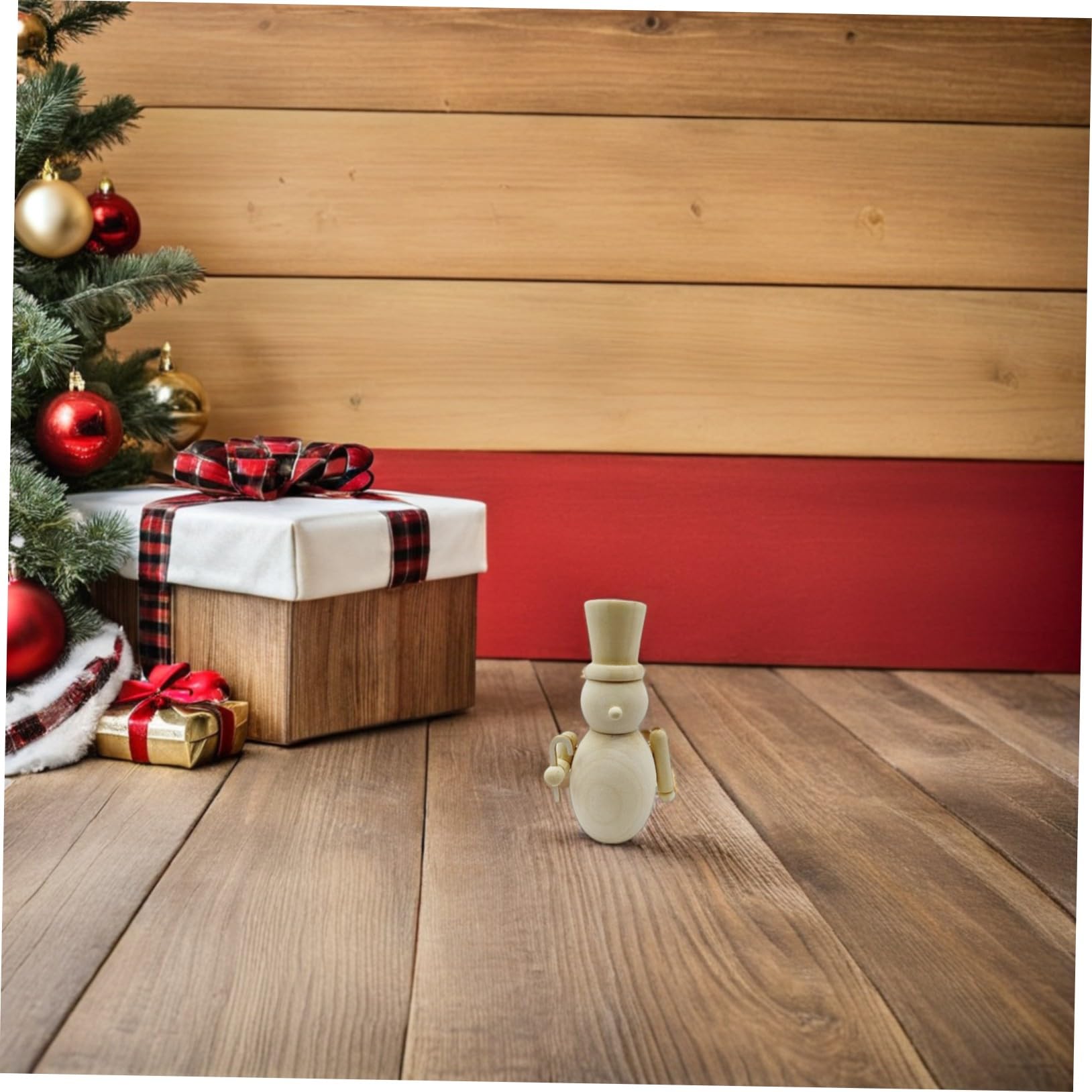 3 Piezas Figuras de Madera sin Pintar para DIY Muñecos de Madera con Forma de Persona Cascanueces para Pintar Decoración Navideña para Manualidades y Actividades Familiares