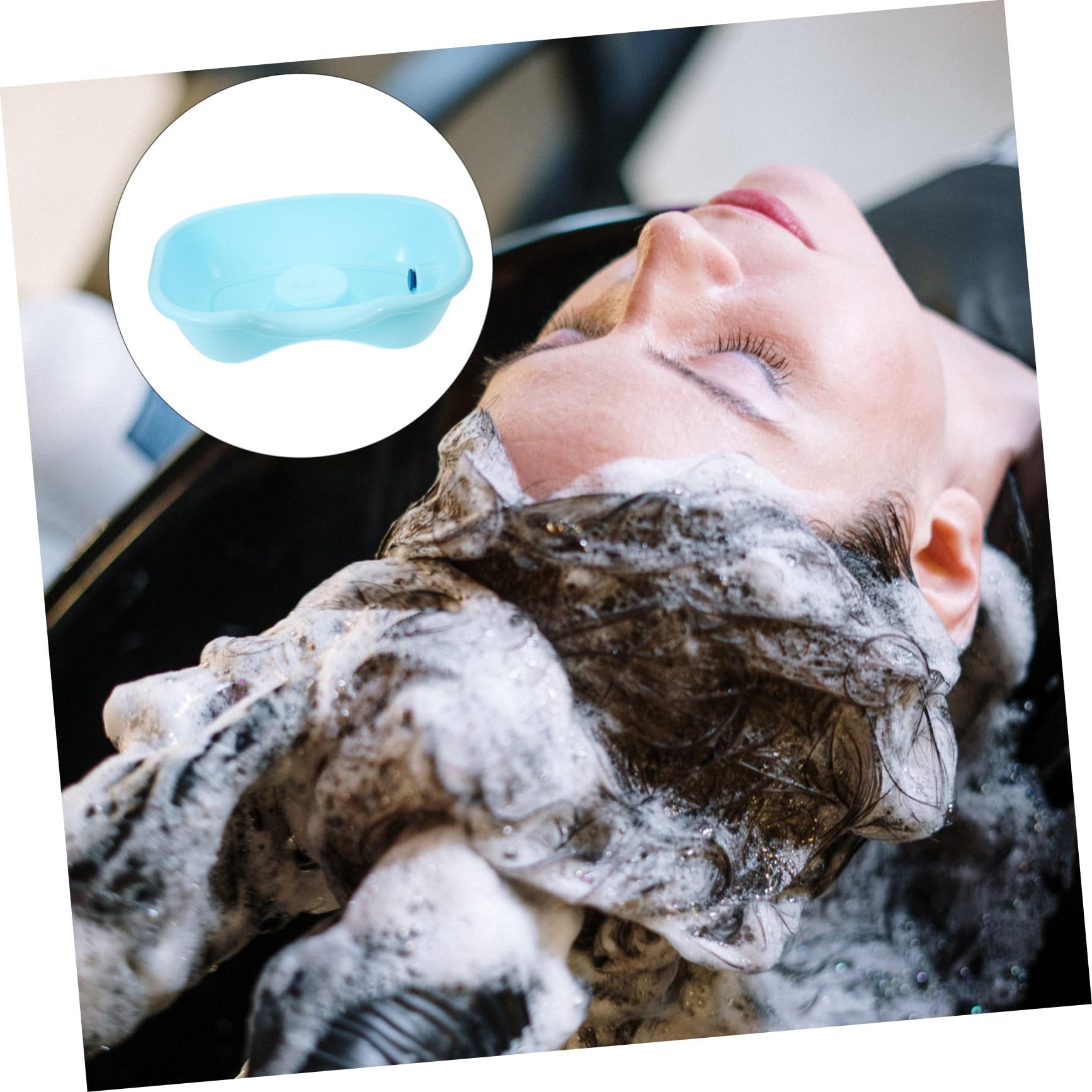 FRCOLOR Shampoo Bowl for Sink Bedridden Elderly Portable Hair Washing Sink Abs Material Versatile for Home Hospital