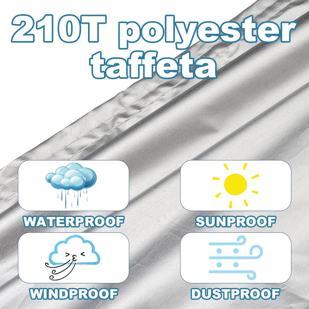 Blueshyhall Housse de protection pour véhicule Compatible avec Renault Twingo 1993-2024, Bâche de protection en tissu polyester 210T imperméable, protection solaire, pour garage complet avec bandes