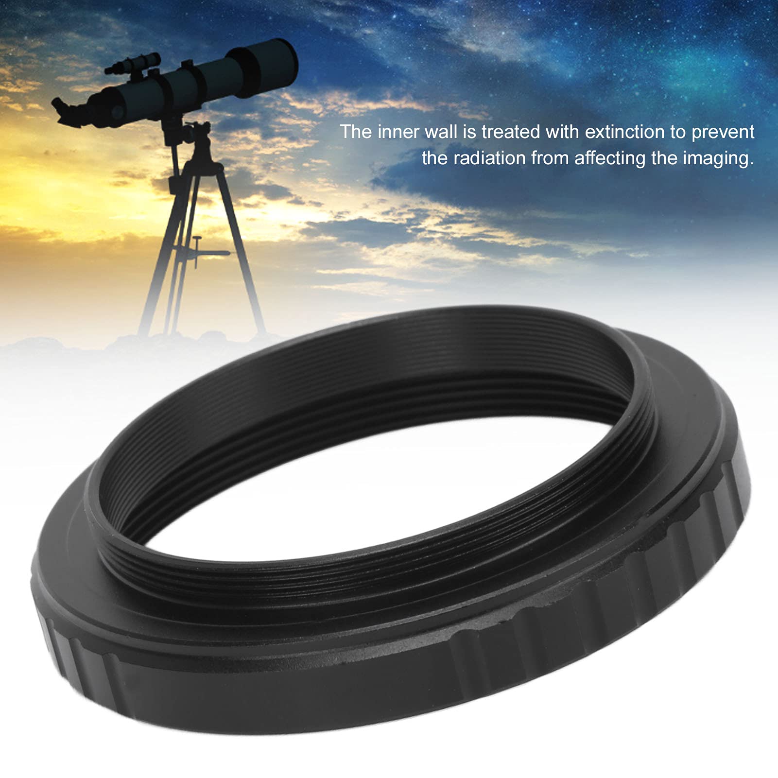 Aluminum Alloy Telescope Adapter Ring, and Resistant, Connect Camera to Telescope, Easy to Install, Lightweight, for Astronomical Telescope