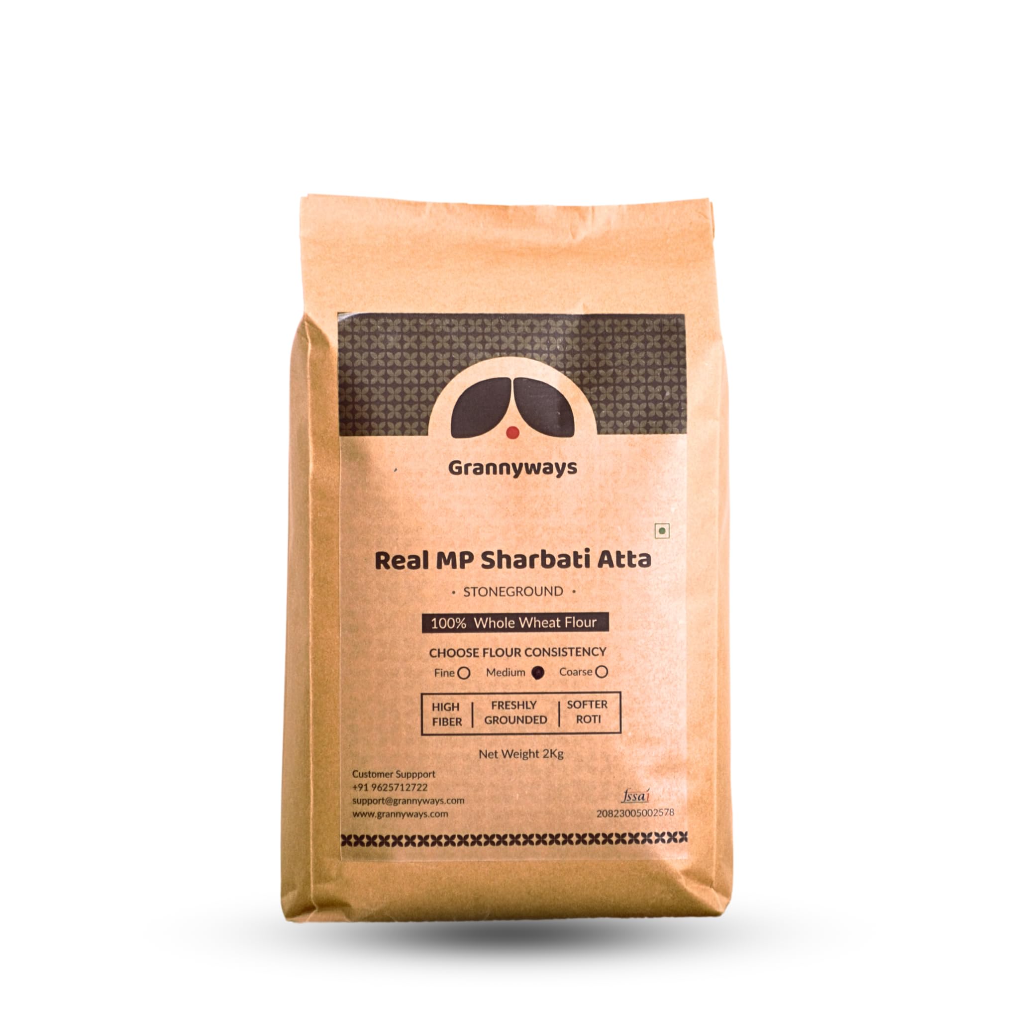 Grannyways Real Mp Sharbati Atta|100% Whole Wheat Flour|Freshly Milled After Order|Stone Grounded|Texture Coarse, 4500 Gram (B0CV495S21) Amazon Price History, Amazon Price Tracker
