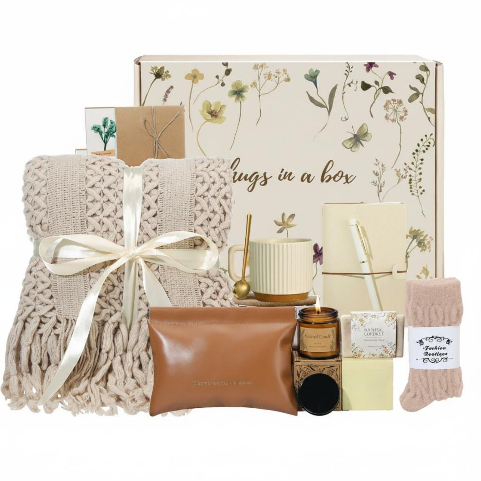 Women's Care Gift Set Soothing Aroma Women's Spa Gift Basket Pampering Care Package for Moms, Graduation, 5-2-image-29