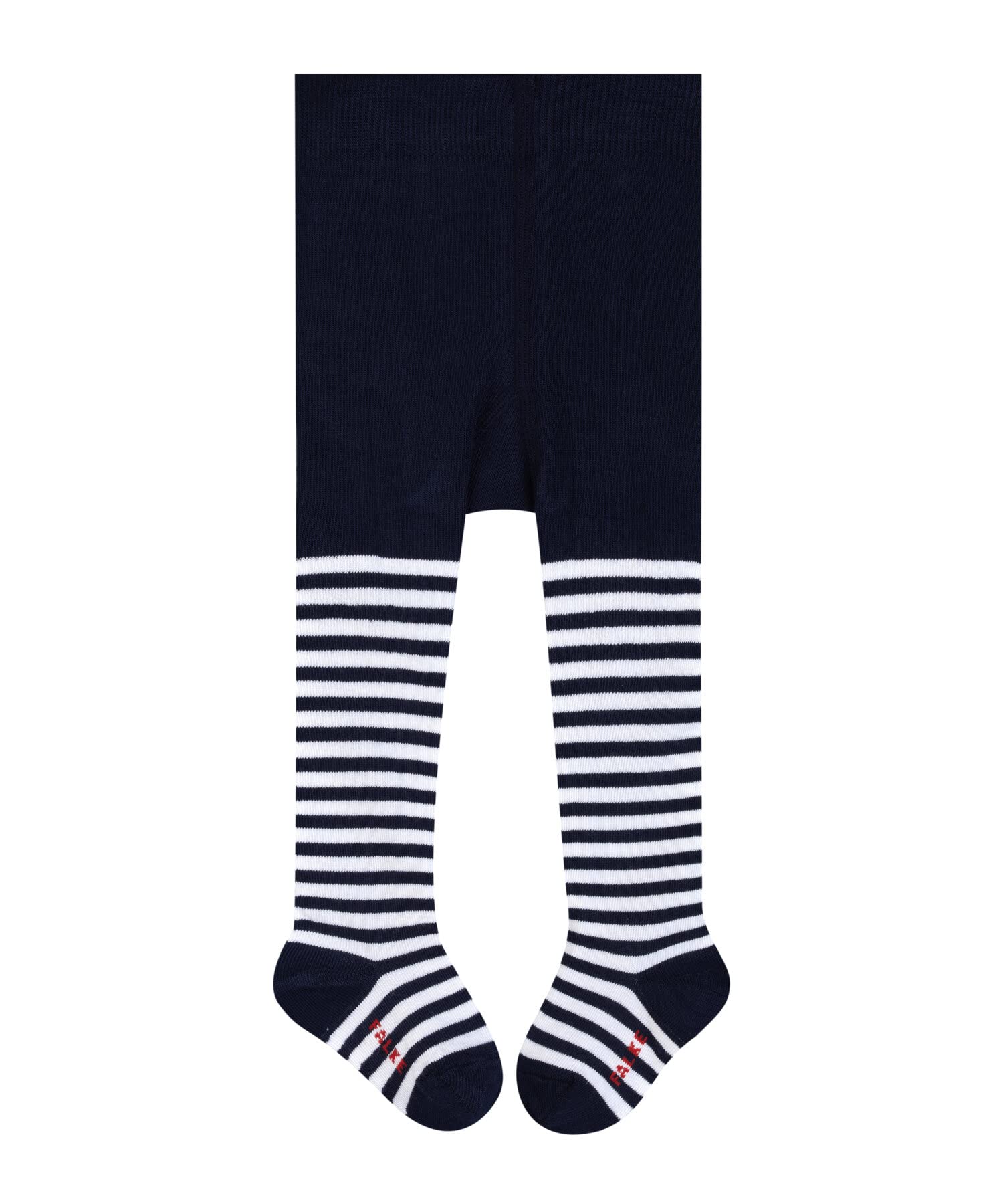 FALKE Unisex Baby Stripe B Ti Cotton Patterned 1 Pair Tights, Blue Marine 6120, 1-6 months