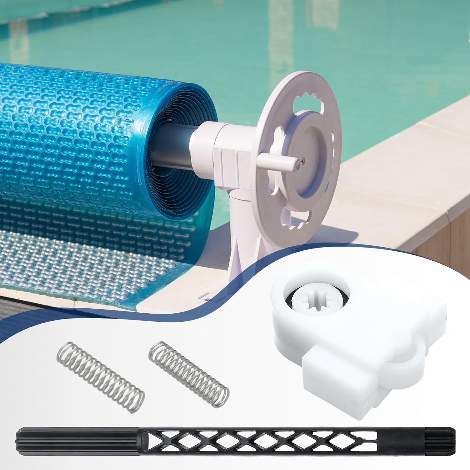 Reallnaive Steering Bracket Roller Replacement Compatible with Dual-Wheel Side Suction Cleaners Part 2 Wheel and 4 Wheel Suction Side Automatic Pool Cleaners
