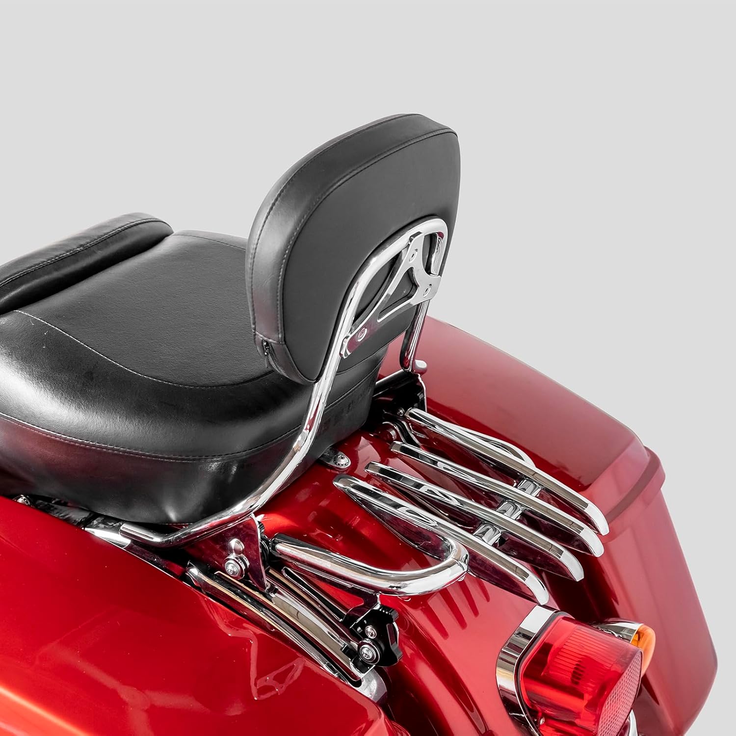 Mofun Chrome Luggage Rack Stealth Style Detachable Compatible with Harley Touring Street Electra Road Glide Road King 2009-2025, Fit Street Glide Accessories