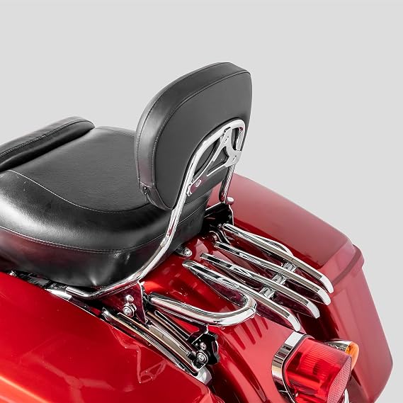 Mofun Chrome Luggage Rack Stealth Style Detachable Compatible with Harley Touring Street Electra Road Glide Road King 2009-2025, Fit Street Glide Accessories
