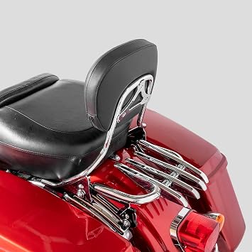 Mofun Chrome Luggage Rack Stealth Style Detachable Compatible with Harley Touring Street Electra Road Glide Road King 2009-2025, Fit Street Glide Accessories