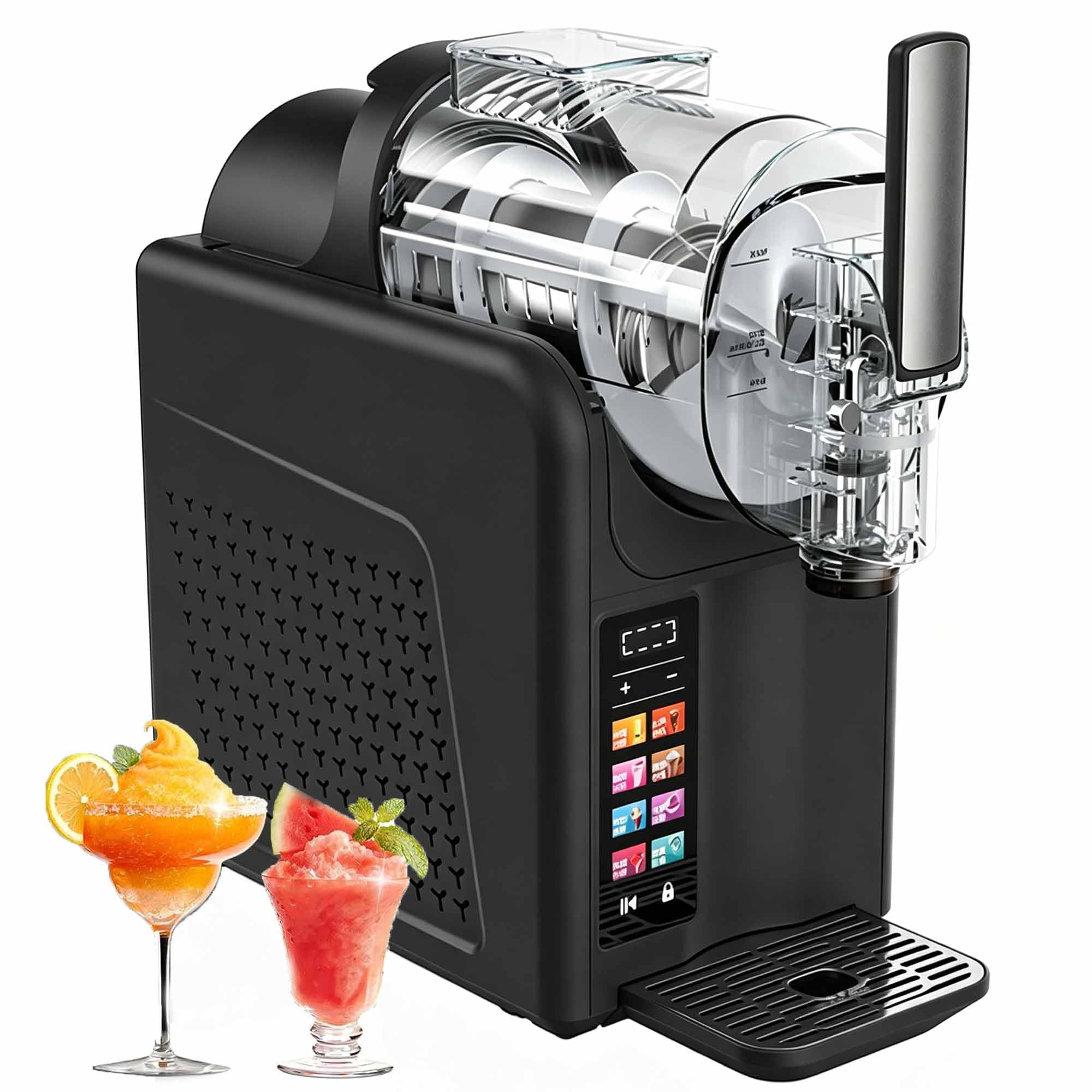 Máquina De Bebidas Congeladas De 185w, Máquina De Granizados De 2l, Diseño Autolimpiante Y Desmontable, 7 Modos Preestablecidos, Para Casa/café black
