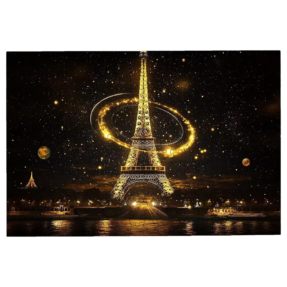 Puzzle dla dorosłych 5000 Paryż puzzle 5000 elementów dla dorosłych, drewniane puzzle do dekoracji wnętrz, niemożliwe gry logiczne, unikalne prezenty dla kobiet, mężczyzn, wymagający motyw układanki