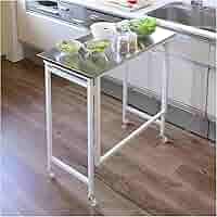 ステンレス製折りたたみカウンターテーブル Amazon｜テーブル キッチンカウンター 折りたたみ 組立カンタン