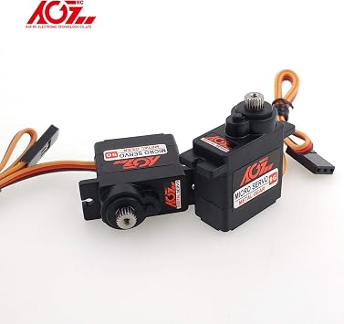 AGFRC 2PCS Micro 9g Servo Servo Motor Kit - Digital 11g Metal Gear Mini Servo for RC Helicopter Airplane Boat Controls, Control Angle 180°