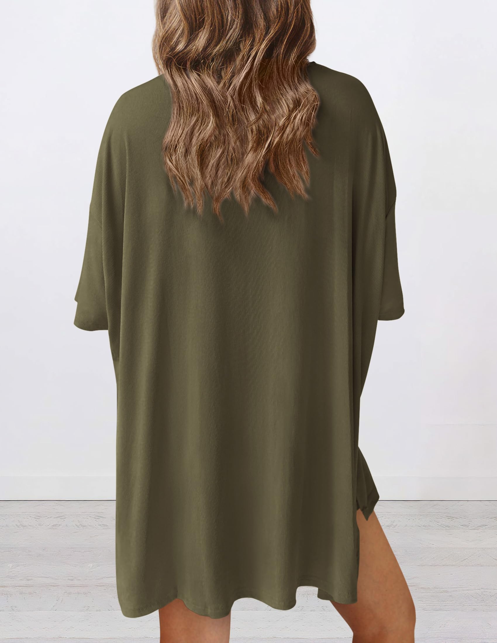 Zweiteiler Damen Sommer Oversize Shirt Radlerhose Set Casual Flughafen Reiseoutfit