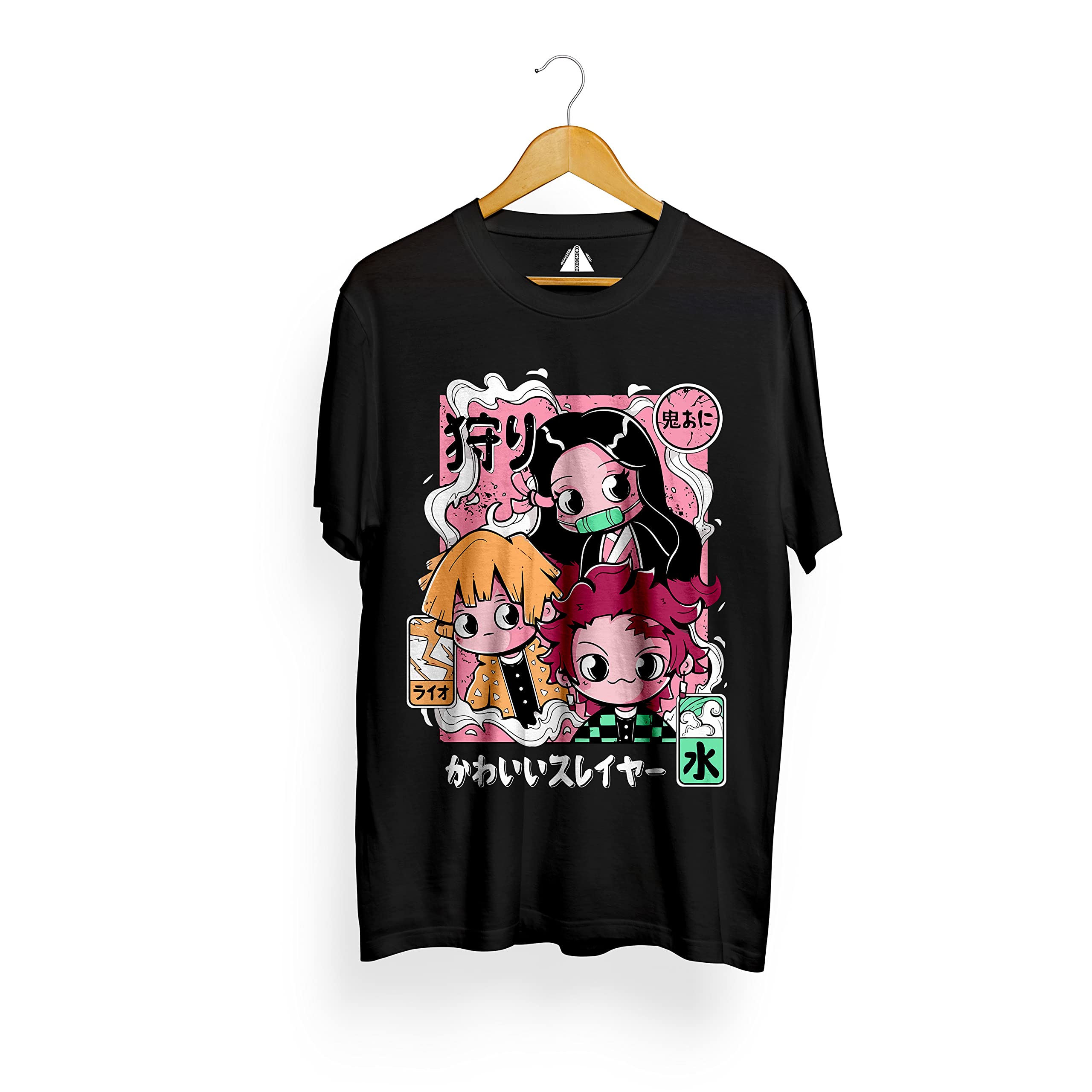 MOKOMOKODemon Slayer - Chibis T-Shirt. (Small) Black