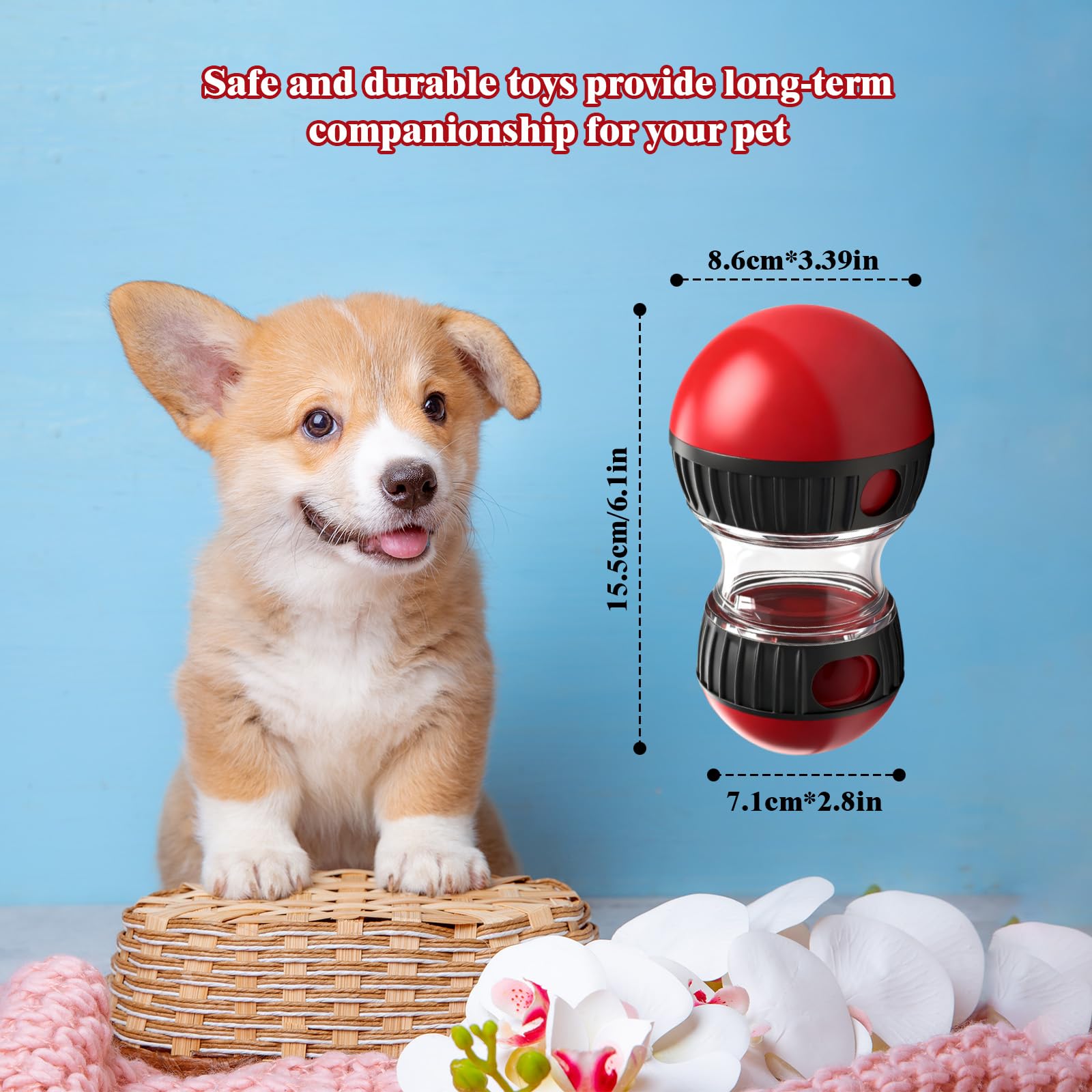 Giochi Interattivi per Cani, Giocattolo Intelligenza Cani, Interattivo Mangiatoia Lenta Che Migliora Digestione, Divertente Gioco di Occupazione per Perde Gatto Cane Distribuisce Cibo
