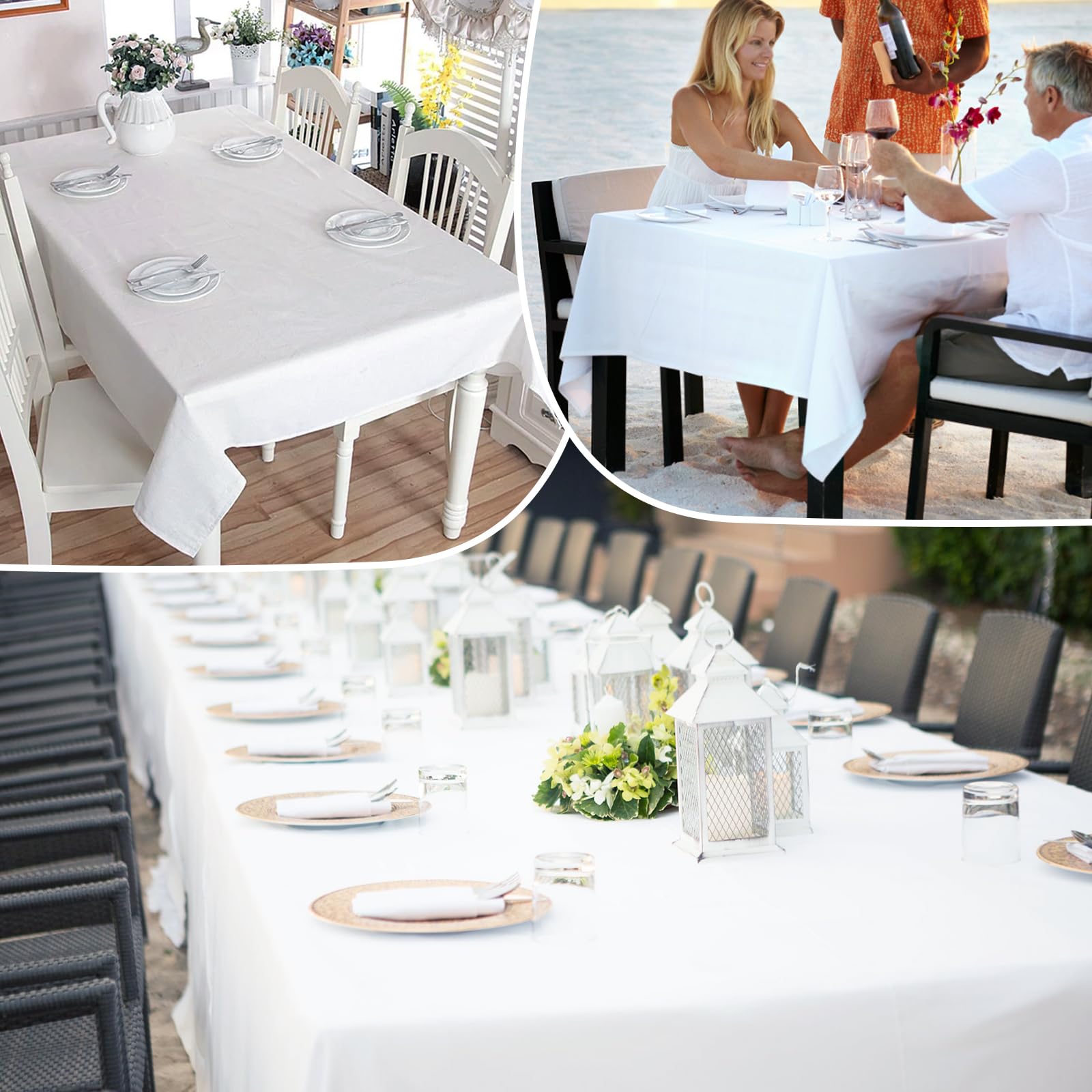 YXHZVON 2 Pièces Nappes De Noël Jetables, Imperméables Plastique Nappes