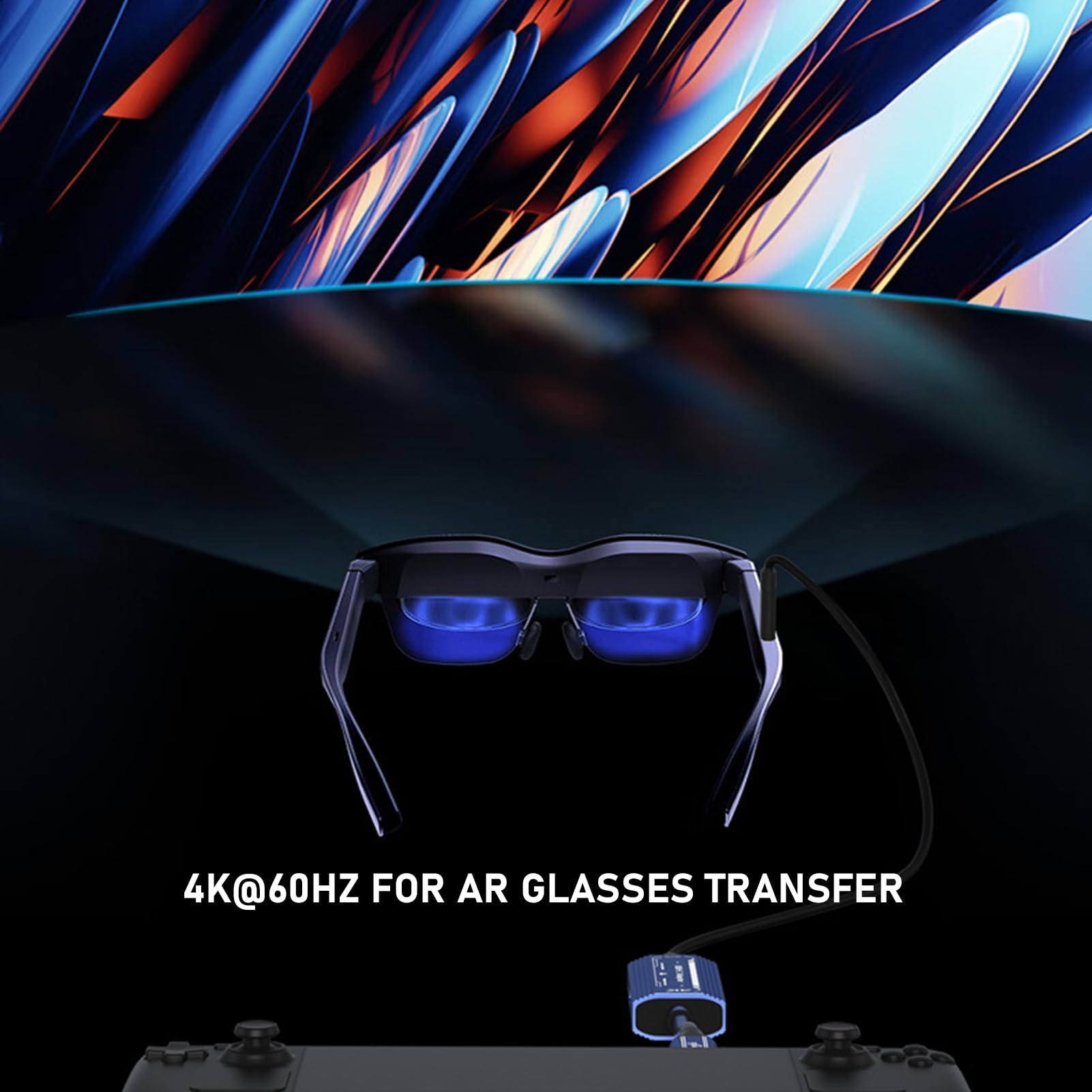 USB C Agli Occhiali e Adattatore di Ricarica, Adattatore a Vetro AR 4K 60Hz Fino a Pd3.0, Carica e Giocate Rapidi da 100 W3.0, per Xreal per Vitura per per Rayneo e Altri