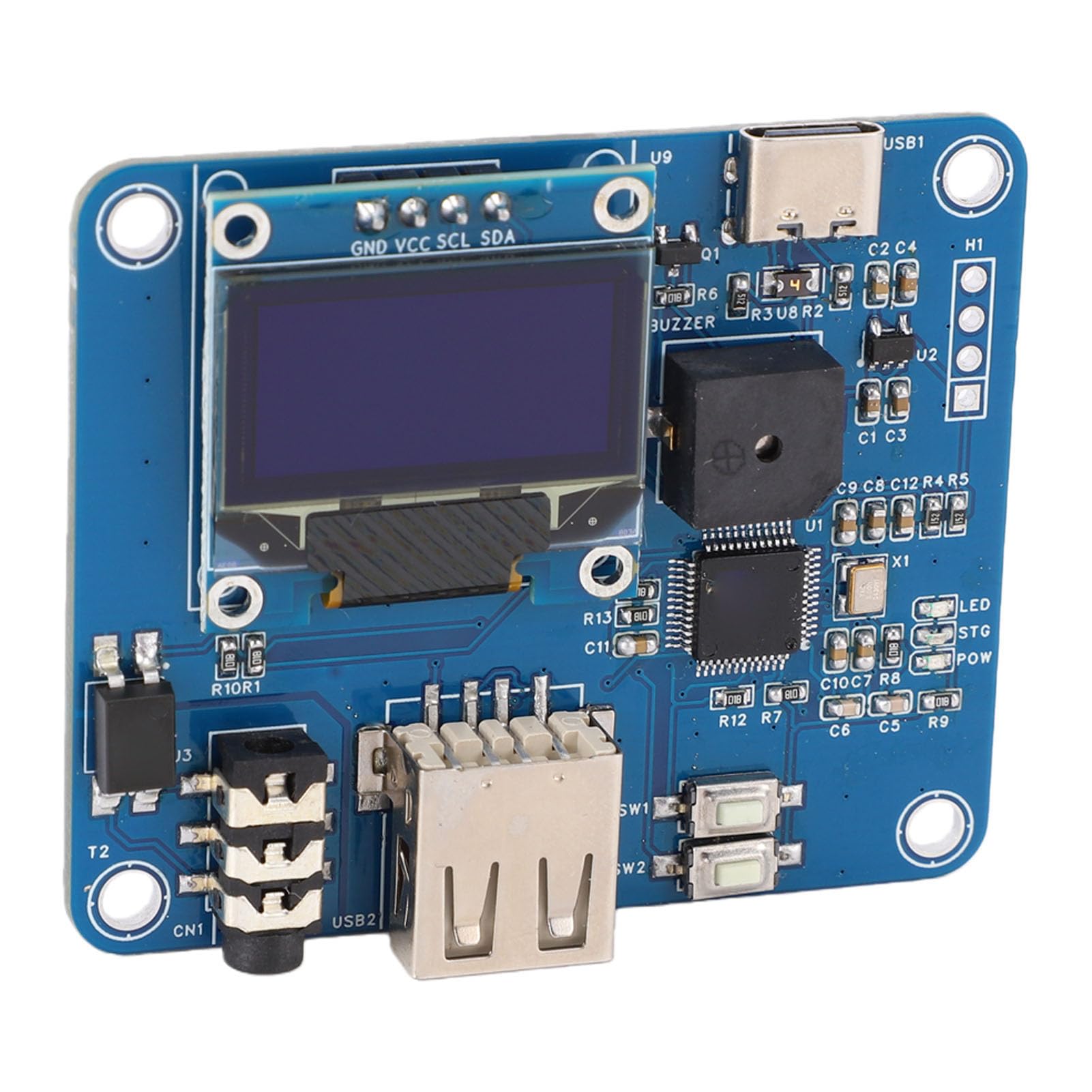 WALFRONT CW Trainer Interfaz USB Dispositivo de Práctica de Código Morse Teclado de Ejercicio de Código de Práctica de Telégrafo con Pantalla LED Orgánica