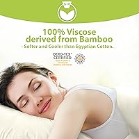 Vista 2 de BAMPURE Juego de sábanas de bambú 100% orgánico certificado de 6 piezas, con bolsillo profundo de hasta 16", 1 sábana encimera, 1 sábana bajera, 4